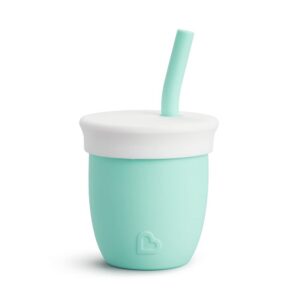 Munchkin C’es Silicone Offener Trainingsbecher mit Strohhalm für Kleinkinder & Babys | Trinklernbecher Frei fließend ab
