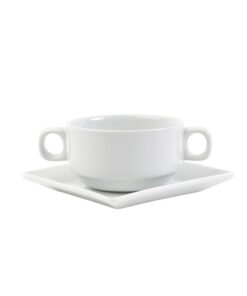 Holst Porzellan Suppentassen-Set Kanton Weiß 0,25 l 2-tlg.