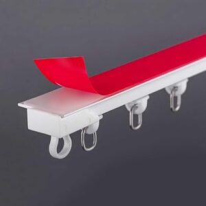 Selbste klebende Gardinenstange für Wohnzimmer und Schlafzimmer - ohne Bohren, ideal für Deckenmontage, 4,3 m | Vorhang