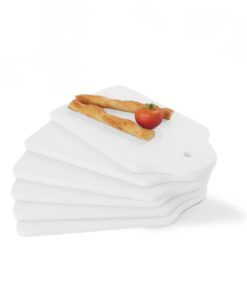 Vorteilspack 6x Porzellanbrettchen 24 cm - Robustes Küchenset