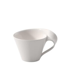 Villeroy & Boch Newwave Caffè Café Au Lait Tasse 260 ml Weiß – Spülmaschinenfest, Mikrowellensicher, Premium Porzellan