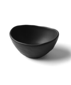 Holst Porzellan Hartkeramik Schale Schieferdesign Schwarz 12 cm 0,25 l 2 Stück