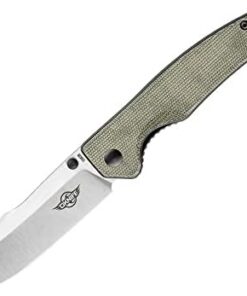 OKNIFE Beagle Tactical Klappmesser mit 154CM Edelstahlklinge und Micarta Griff für Outdoor Camping EDC (Olivgrün)