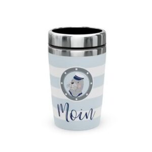 Thermobecher Isolierbecher Seehund - Moin 240ml Kaffeebecher To Go Isolierkontakte 240ml