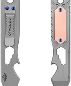 OKNIFE Titan Prybar EDC Tool mit Kupferbesatz und Pocketclip - Grau Flaschenöffner