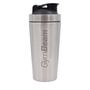 GymBeam Edelstahl Protein Shaker - 750 ml, BPA-frei, mit Messskala & Mixsieb - langlebig, geruchsneutral, spülmaschineng