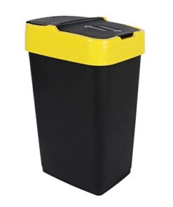Spetebo Abfalleimer mit Schwingdeckel - 60 L - Kunststoff - für Hausfrauen - ideal für Hausmüll - 30 Sachen