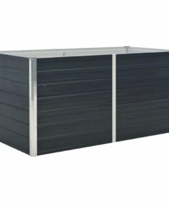 vidaXL Pflanzbeet Anthrazit Gartenbeet Verzinkter Stahl 160x80x77cm Frühbeet