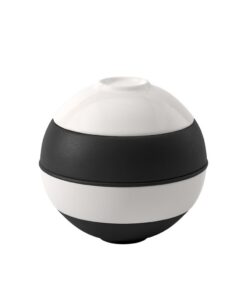 Villeroy & Boch La Petite Boule Snack-Geschirrset 5 Teile Schwarz und Weiss, Spülmaschinenfest und Mikrowellensicher, Mo