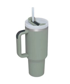 Xisnuient Isolierte 40 oz Heiße und Kalte Getränke Reisebecher mit Griff und Strohhalm Deckel für Heimreisen und Office