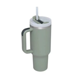 Xisnuient Isolierte 40 oz Heiße und Kalte Getränke Reisebecher mit Griff und Strohhalm Deckel für Heimreisen und Office