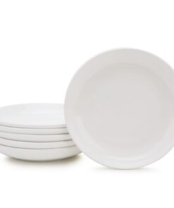 KitchenexusWeiße NudelschalenSetmit6größerenSalatSchalenporzellansuppendichmikrowellenfest