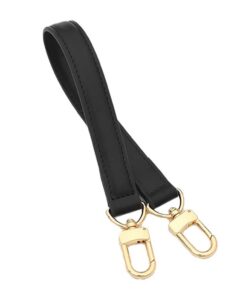 TOURDREAM Qualitative Leder Ersatzbändchen für Neonoe Handtaschen Top Handle Black Brown Leather Band