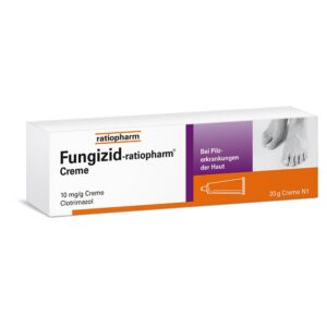 Ratiopharm Fungizid® Clotrimazol-Creme 20g für sanfte Hautbelange & Fusspilz-Erkrankungen