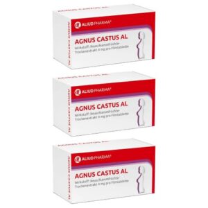 Rythmusstörungen von Regel: Agnus Castus AL (3x 100St) - Naturheilmittel zur Regelmäßigkeit des Menstruationscyklus