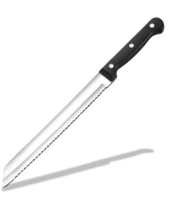 Parence.- Edelstahl Brotmesser 30cm Wellenschliff Ergonomischer Griff Kochen Essens Zubereitung