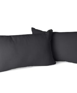 Amolavet Grauer Kissenbezug 40x80 fürueilte 2er Set - Luxuriöser Kopfkissenbezug mit Hotelverschluss | Amolavet 40x80 G