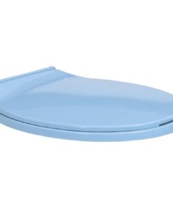 YUMENG Klodeckel mit Absenkautomatik | Toilettendeckel und Sitz mit Absenkautomatik, Blau Oval | Klobrille mit Absenkau