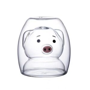 TREEWOO Kreative Kaffeetasse, niedliches weißes Schwein, geschenkig für Valentinstag