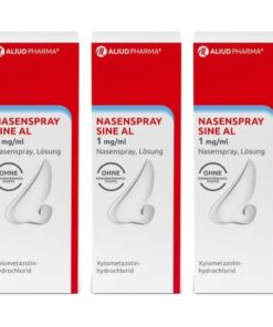 Nasenspray Sine Al 1 mg/ml bei Schnupfen - Erlesene Wirkstoffkonzentration für Schnupfenkrankheiten (3x15ml) Nasenspra