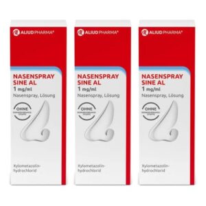 Nasenspray Sine Al 1 mg/ml bei Schnupfen - Erlesene Wirkstoffkonzentration für Schnupfenkrankheiten (3x15ml) Nasenspra