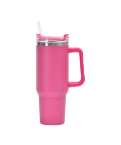 HSSOPA 40oz Doppelwandiger Edelstahl Kaffeebecher, Thermobecher mit Strohhalm und Henkel (Rot, 40OZ Tasse)