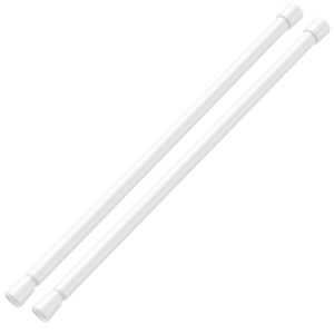 AIZESI Teleskopstange ohne Bohren - 40-70cm, 5/8 Durchmesser, weiße gardinenstange - perfekt für Duschstäbe & Kleidersta