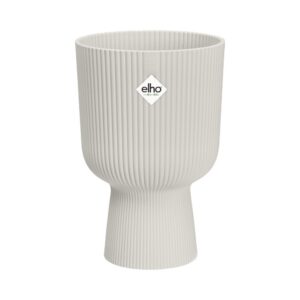 ELHO Vibes Fold Coupe 14 Blumentopf - Recyceltes Plastik - Innenausbau - Weiß/Seidenweiß