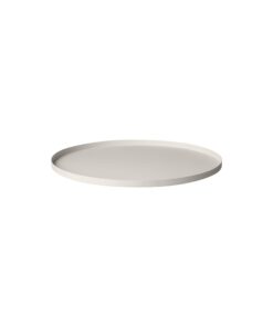 blomus Edelstahl Serviertablett Peasy | Moonbeam | Perfekt für Dinnerpartys | S | Ø30cm rond mit Rand |