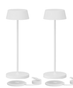 Klighten Warmweiß Licht Weiß 2 Stück Dimmbare LED Akku Tischlampe Outdoor Tragbare Tischleuchte.IP54 Wasserdicht Kabello