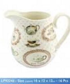 **The Leonardo Collection Tea Time Krug, fein porzellant, vintage gestaltet, ideal für Familien und Freunde, zur Teepar