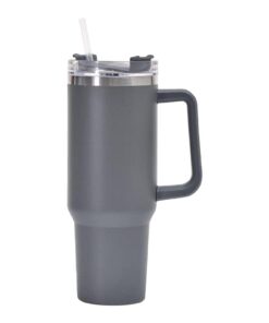 Doppelwandiger Edelstahl Thermobecher 40oz, Vakuum Isolierbecher für Autofahren und Reisen, Deckel dient als Becher (Gra