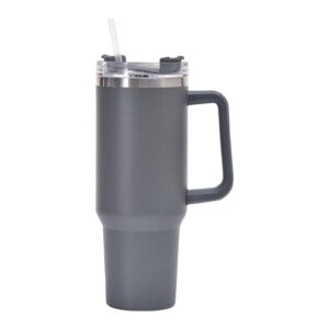 Doppelwandiger Edelstahl Thermobecher 40oz, Vakuum Isolierbecher für Autofahren und Reisen, Deckel dient als Becher (Gra