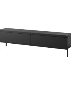 Selsey TV-Schrank Schwarz Mit Schränken Für Wohnzimmer 175cm Bemmi