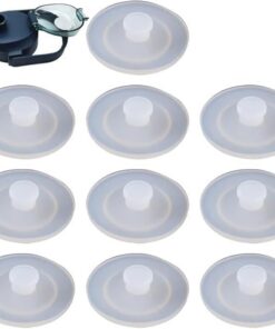 10er Set Transparente Silikon-Wasserflaschen-Deckelstopfen Auslaufsicher Staubdicht mit Trinkhalm-Loch