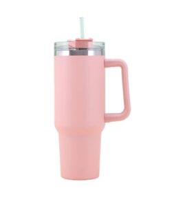 CH HIUBIE Rosa Doppelwandiger Edelstahl Thermobecher 1180ml für Heiß und Kalte Getränke, Ideal für Reisen und Zuhause (M