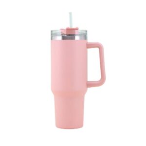 CH HIUBIE Rosa Doppelwandiger Edelstahl Thermobecher 1180ml für Heiß und Kalte Getränke, Ideal für Reisen und Zuhause (M