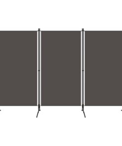vidaXL Raumteiler Klappbar Trennwand Paravent für Umkleidezimmer Anthrazit 260x180cm Eisen Stoff