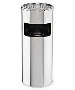 SVITA Edelstahl Aschenbecher 30 Liter silver für Haus und Gartenodzi