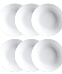 Luminarc Diwali Box 6 tiefe Opal Teller 20 cm Weiß