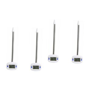 YARNOW Bodendetektor - Bodenfeuchtigkeitssonde + Temperaturmessgerät + Pflanzthermometer Edelstahl Weiß