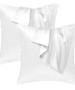 Satin Kissenbezug 40x40 2er Set, Weich wie Seidenkissenbezug Silk Pillowcase, für Haar und Haut suitable forSensitive Sk