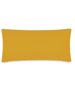 VelvetHome Hohe Qualität 100% Baumwolle Kopfkissenbezug 40x80 cm Senf Muster | VelvetHome Made in EU 1teilig 40x80 cm 1