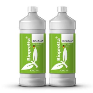 Biopretta Scherkopfreiniger Vorteilspack 2 x 1000 ml Nachfüllflüssigkeit Reinigung_SENSORIK