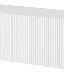 Selsey Veldio Fernsehtisch Board Sideboard 140 cm Hängend Gefräste Front Weiß