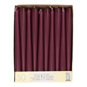 Papstar Violette Spitzkerzen 37065, 25 cm Lang, 50 Stück