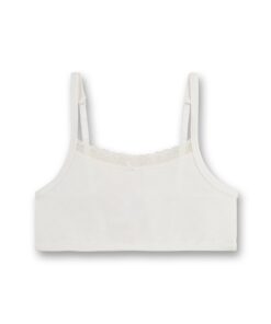 Sanetta Mädchen-Bustier weiß | Bequemes und angenehmes Baumwoll-Bustier für Mädchen | Ideal für Schulterzonen support un