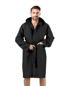 Puraluna Mikrofaser Bademantel mit Kapuze für Damen & Herren
