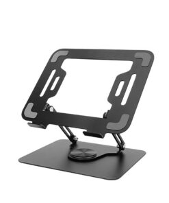 Ergonomischer Laptop-Halter Schwarz – Homeoffice & Schreibtischideal, 360° Drehbar & Höhenverstellbar