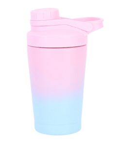 EACHPT Protein Shaker 500ml Doppelwandig Vakuum Isoliert BPA Frei Auslaufsicher Edelstahl Thermosterer Proteinshake für